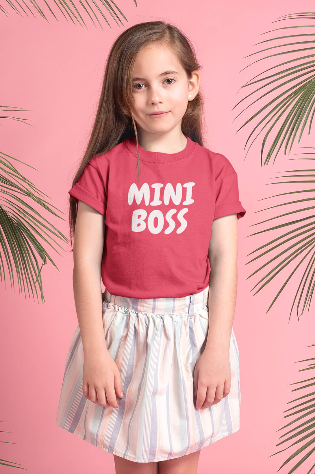 Dívčí tričko Mini boss Barva: Červená, Velikost: 122