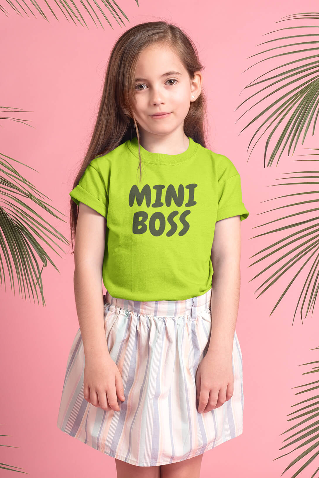 Dívčí tričko Mini boss Barva: Limetková, Velikost: 134