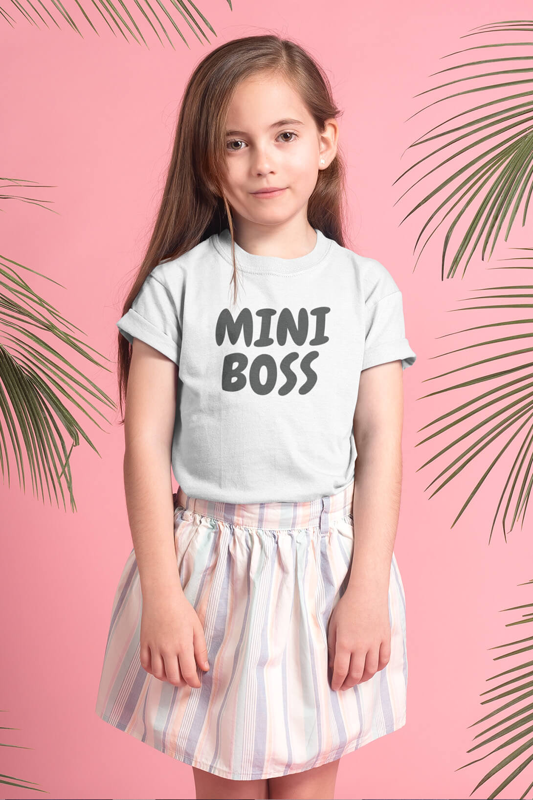 Dívčí tričko Mini boss Barva: Bíla, Velikost: 134