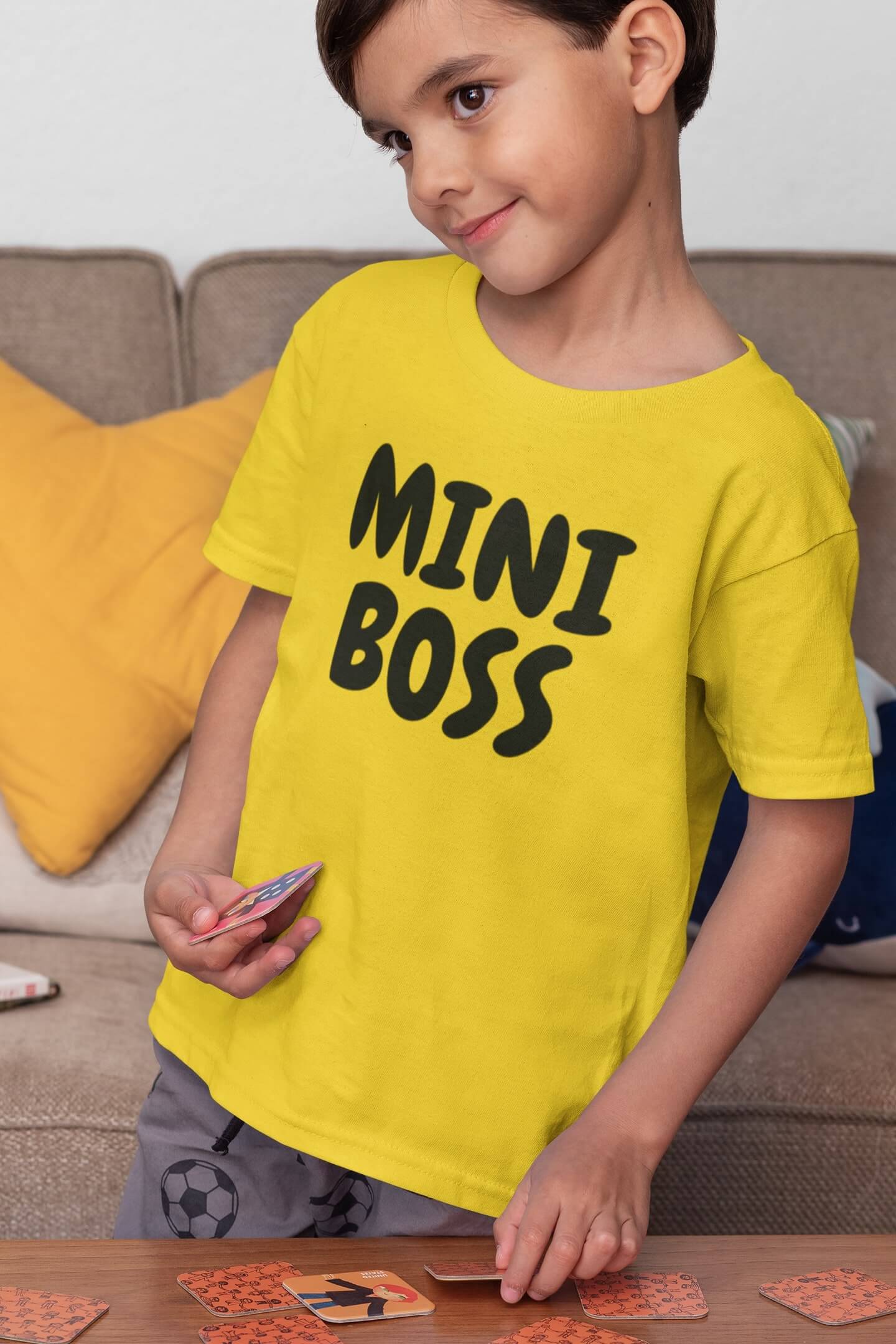 Chlapecké tričko Mini boss Barva: Žlutá, Velikost: 134