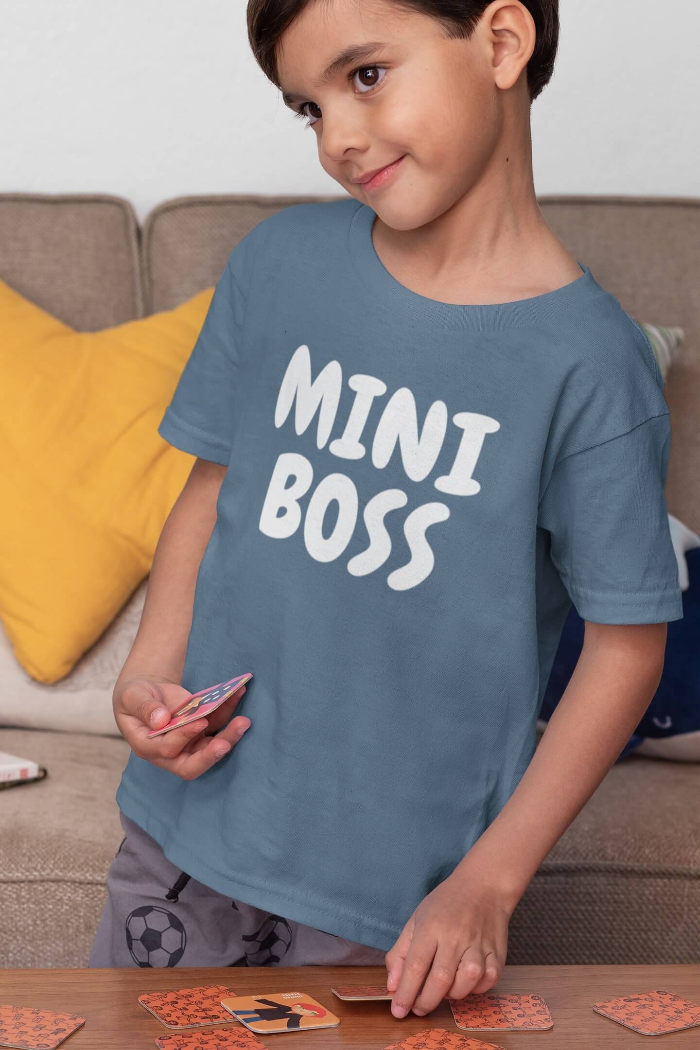 Chlapecké tričko Mini boss Barva: Denim, Velikost: 122