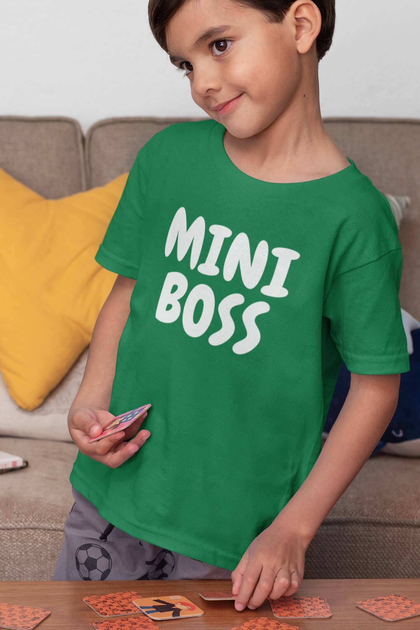 Chlapecké tričko Mini boss Barva: Trávová zelená, Velikost: 134