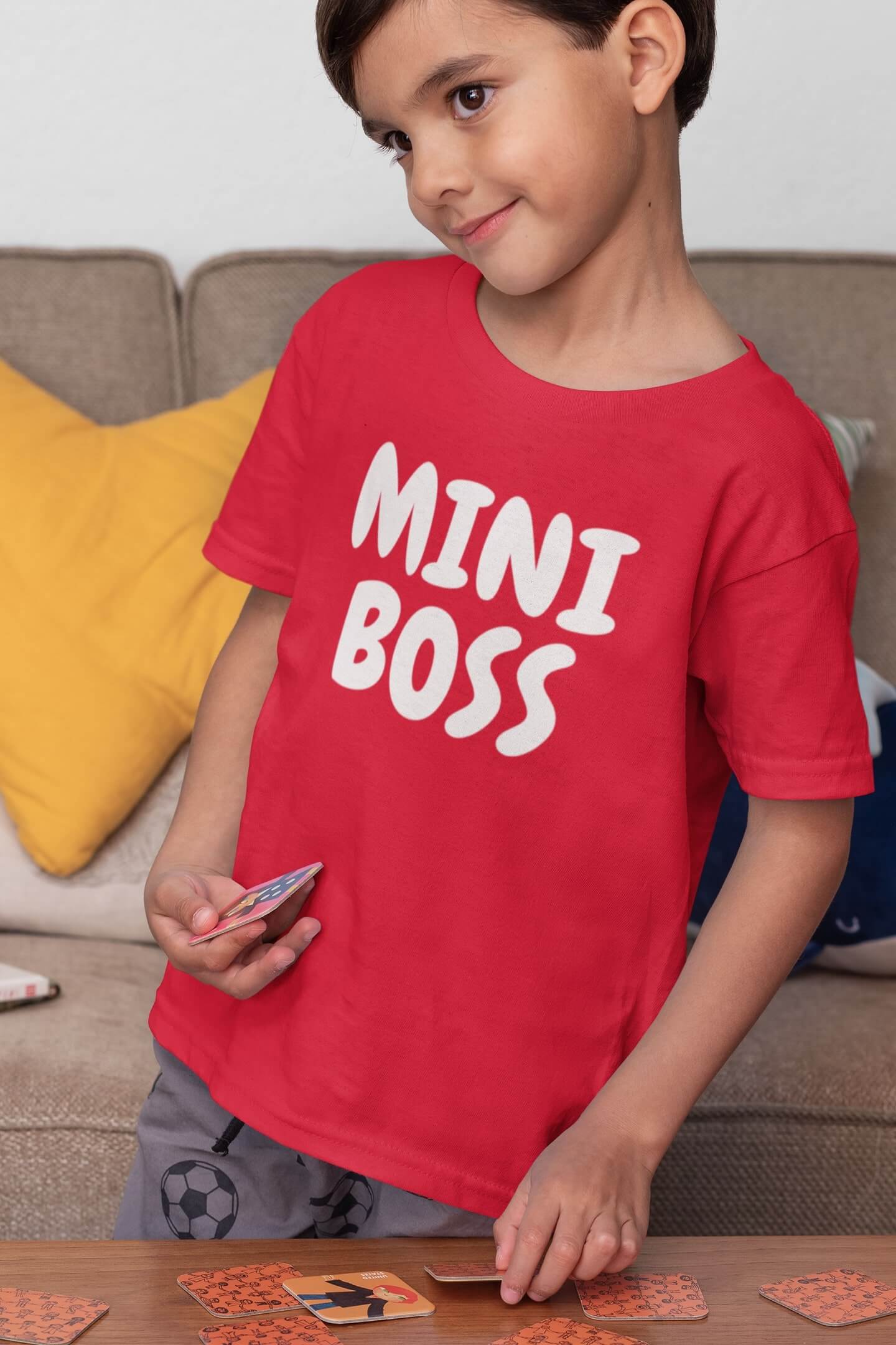 Chlapecké tričko Mini boss Barva: Červená, Velikost: 110