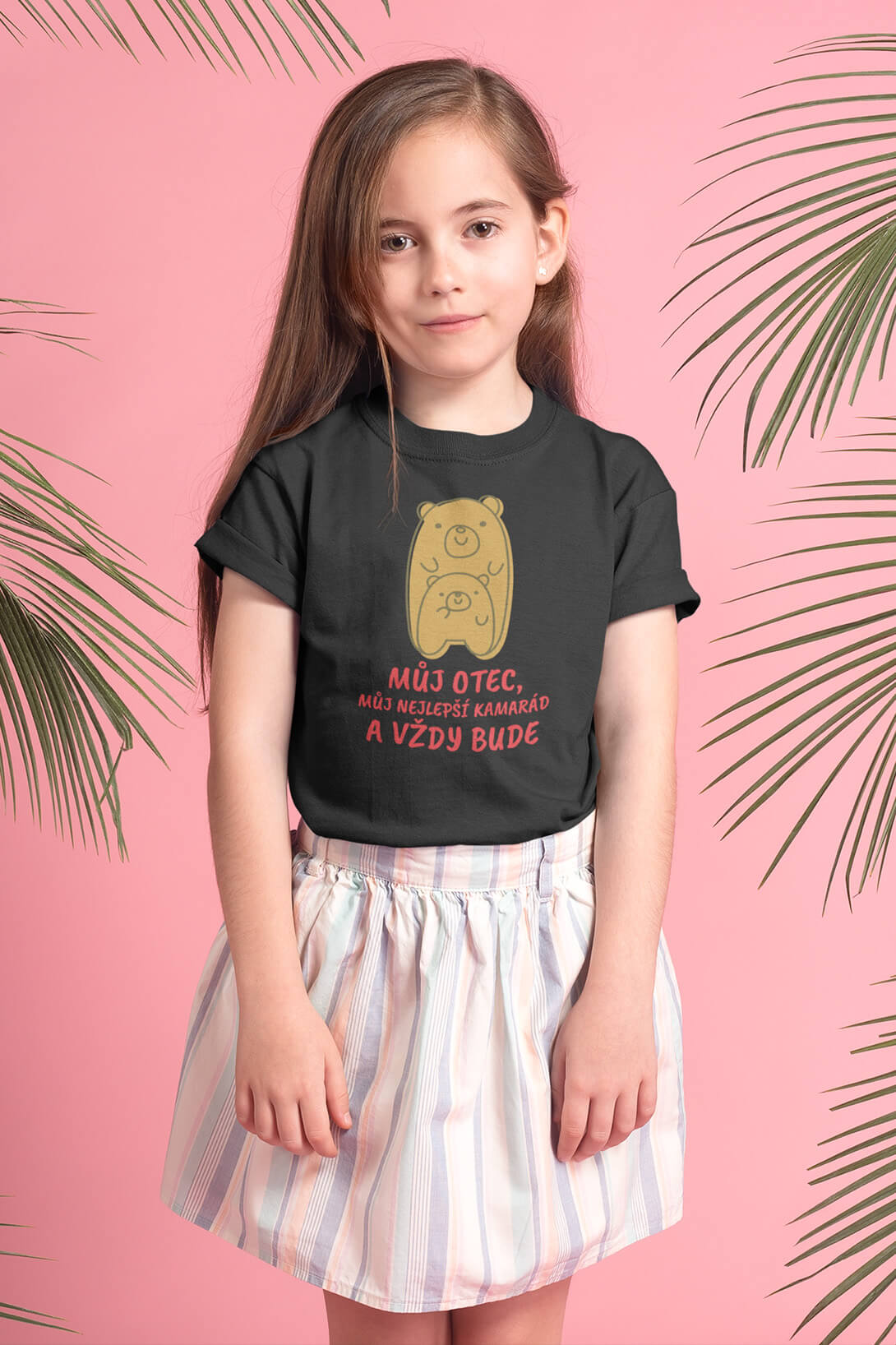 Dívčí tričko Můj otec, můj kamarád Barva: Černá, Velikost: 134