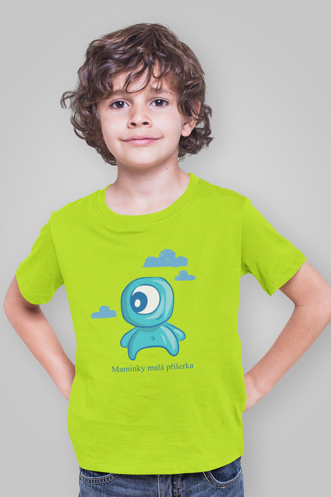 Chlapecké tričko Maminky malá příšerka Barva: Limetková, Velikost: 122
