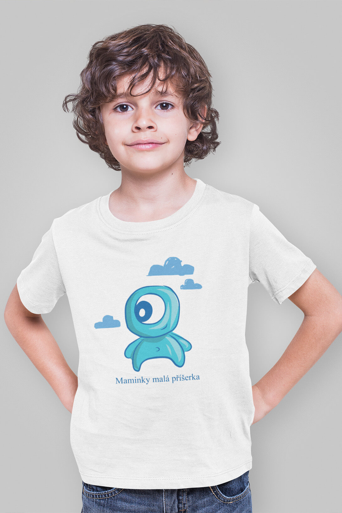 Chlapecké tričko Maminky malá příšerka Barva: Bíla, Velikost: 134