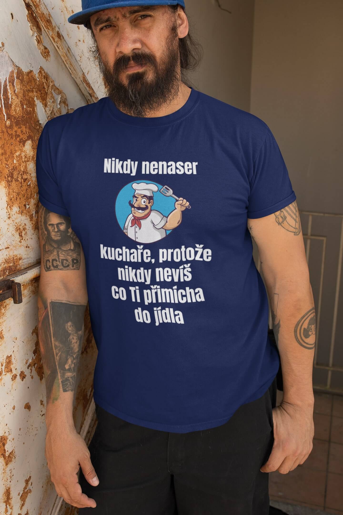 Pánské tričko Kuchař Barva: Půlnoční modrá, Velikost: 3XL