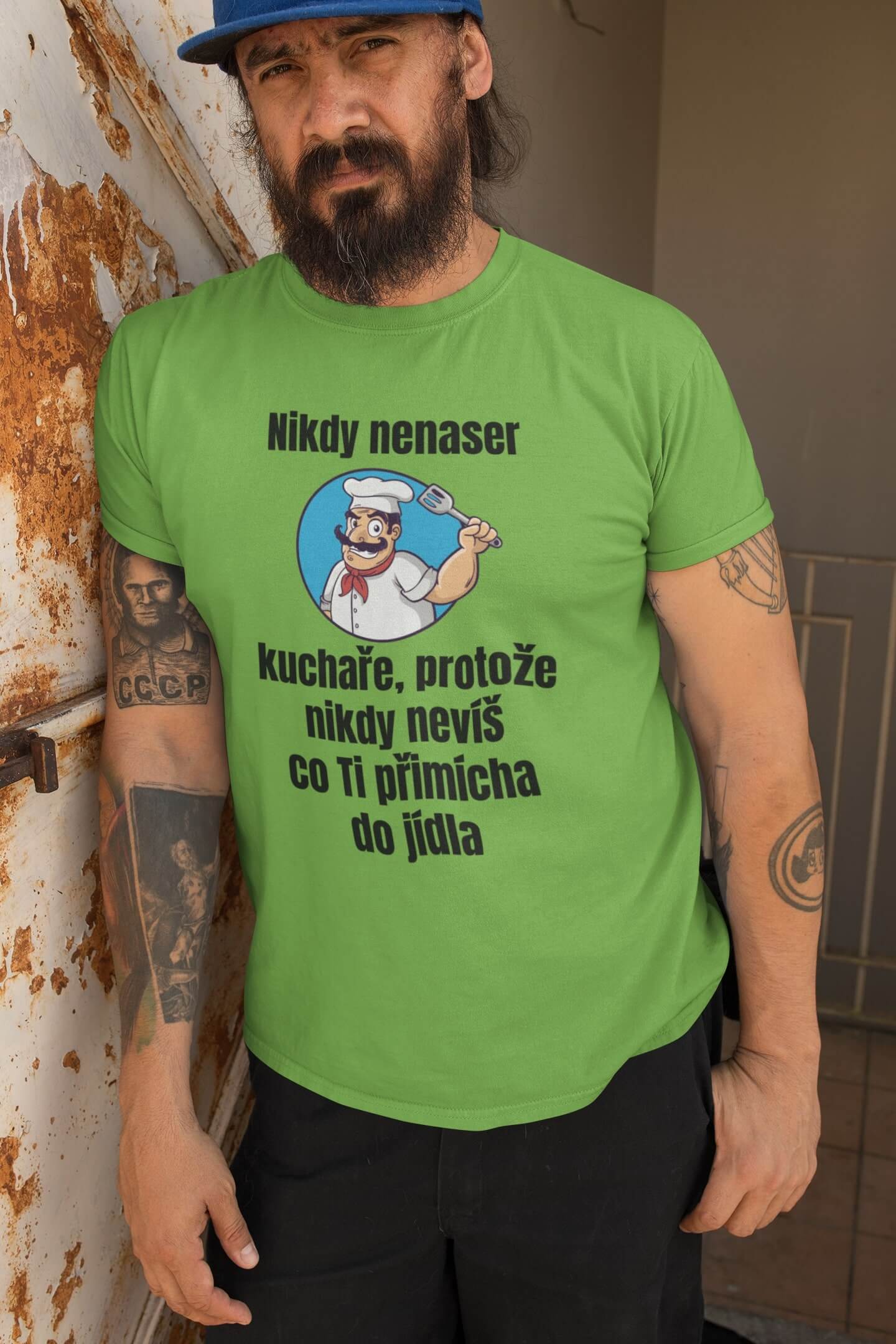Pánské tričko Kuchař Barva: Hrášková zelená, Velikost: 3XL