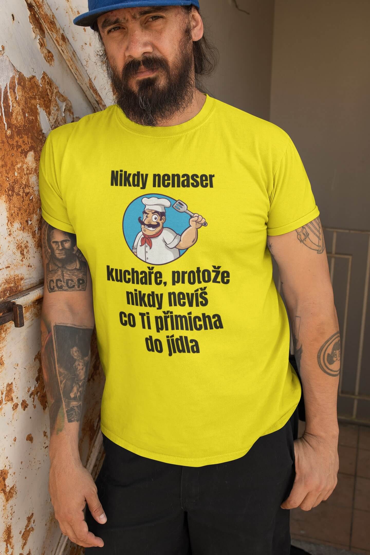 Pánské tričko Kuchař Barva: Citrónová, Velikost: 2XL