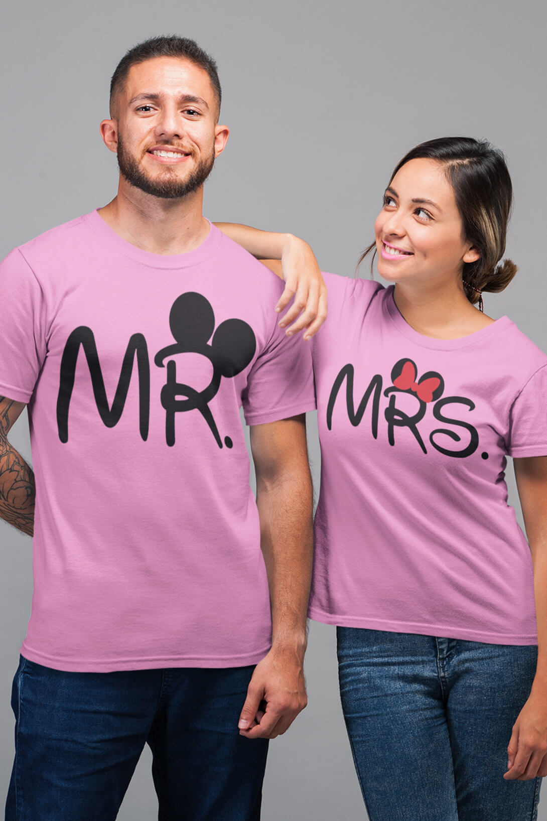 Trička pro páry MR a MRS Barva: Růžová