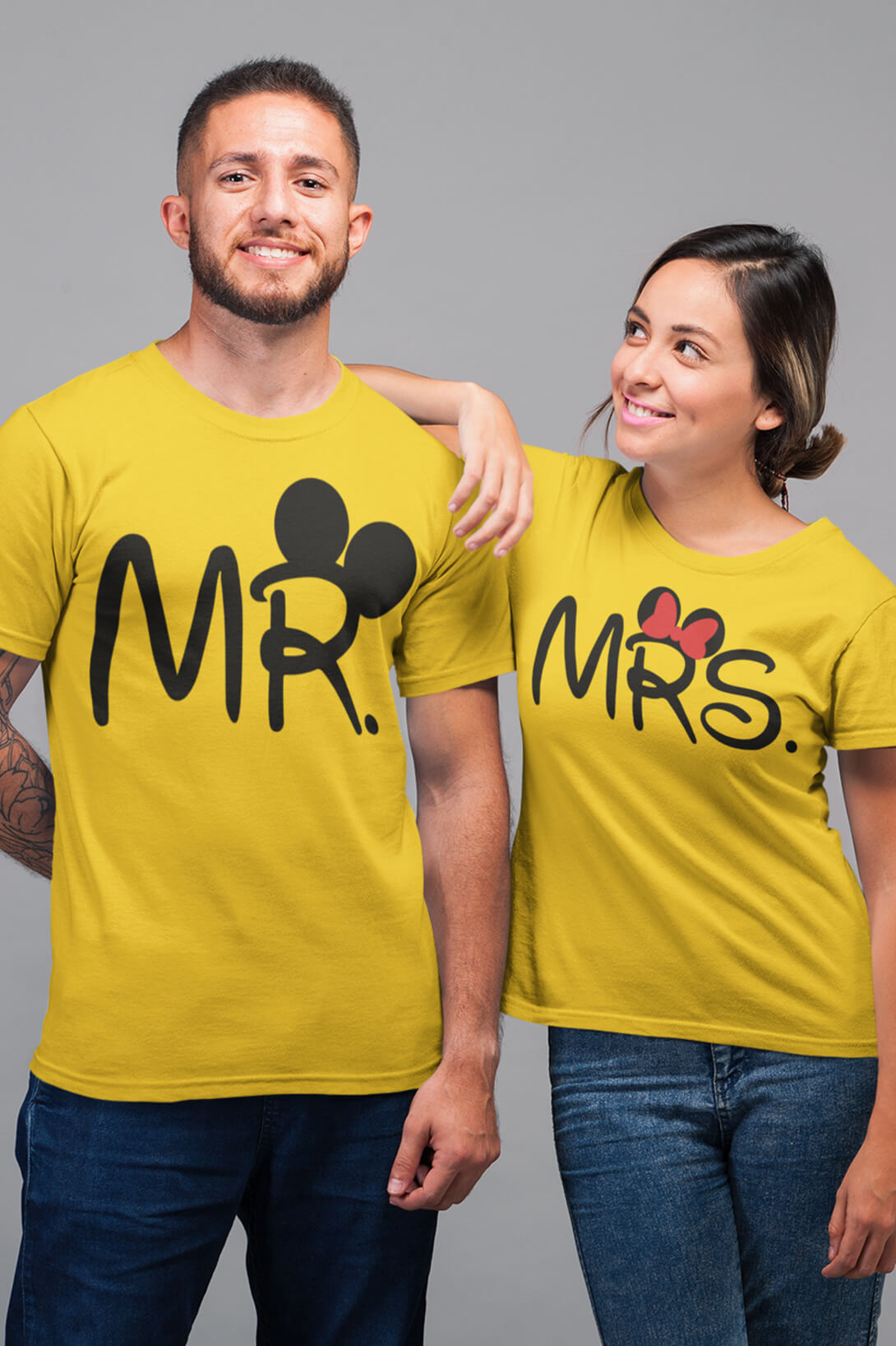 Trička pro páry MR a MRS Barva: Žlutá