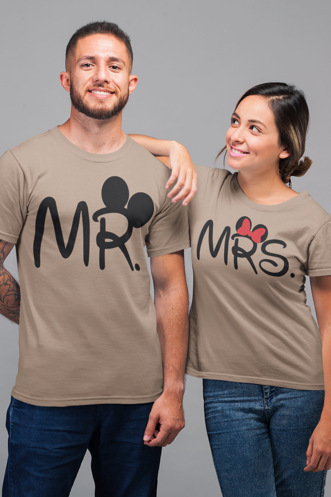 Trička pro páry MR a MRS Barva: Písková