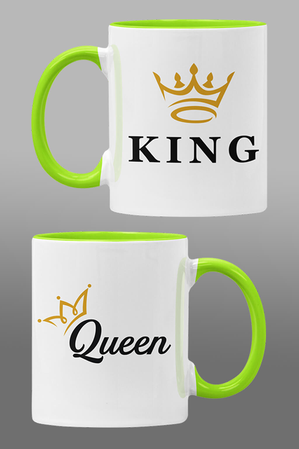 Hrnky pro zamilované KING/QUEEN Barva: Zelená