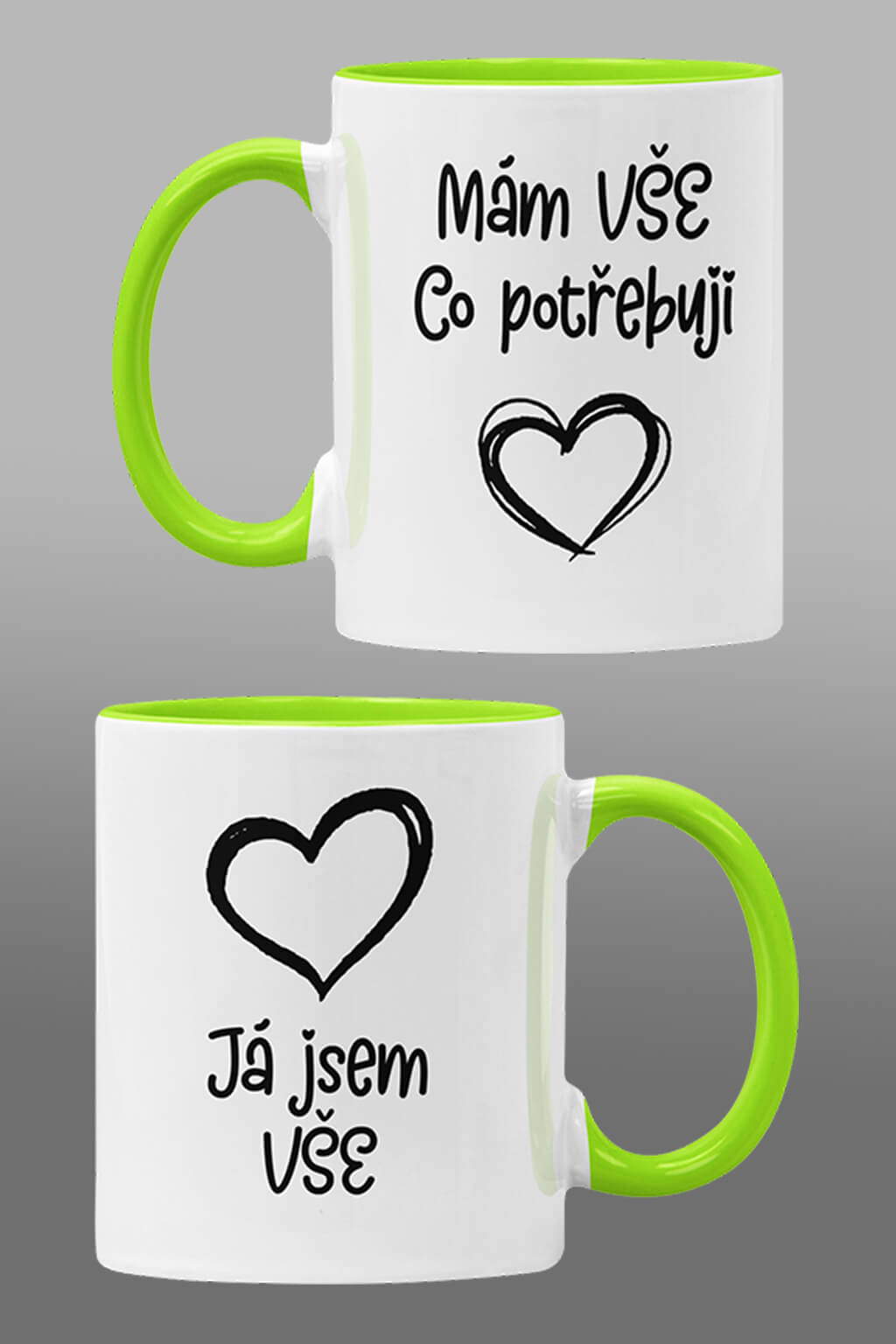 Hrnky pro zamilované Všechno Barva: Zelená