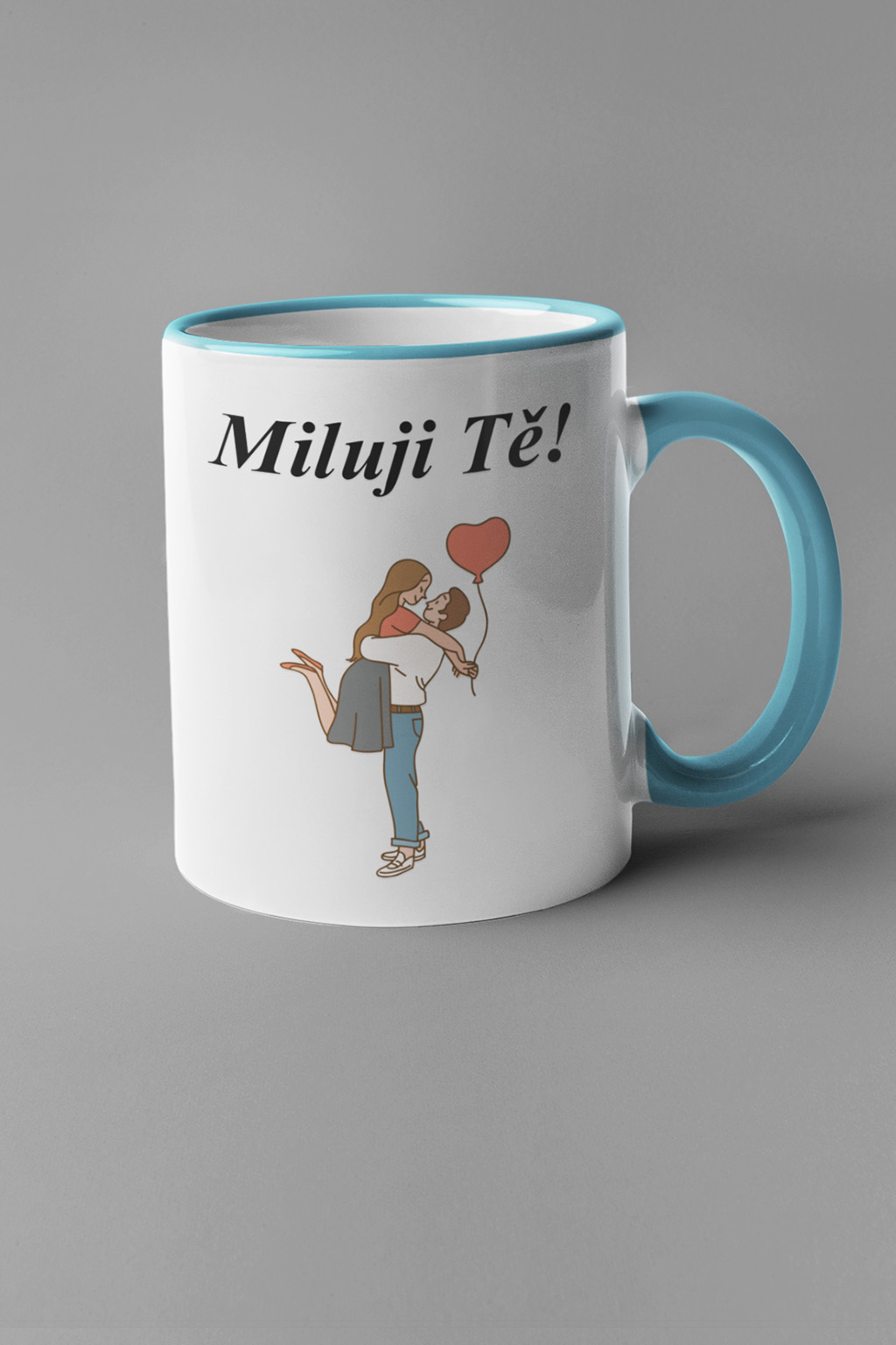 Hrnek Miluji tě Barva: Modrá