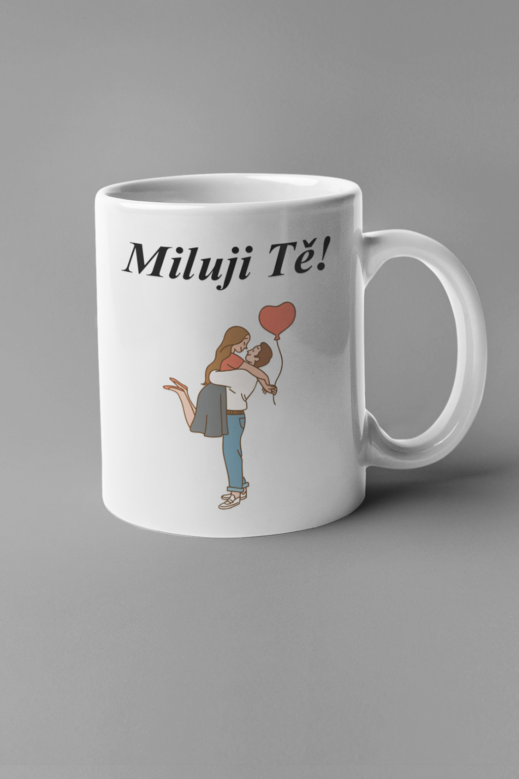 Hrnek Miluji tě Barva: Bíla