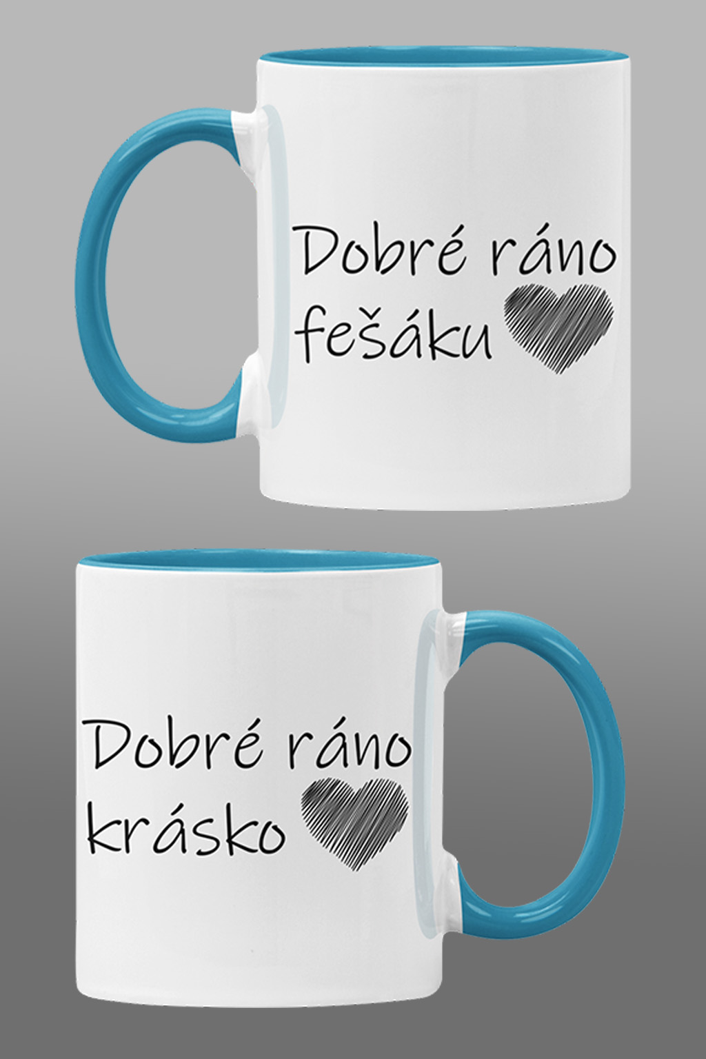 Levně Hrnky pro zamilované Dobré ráno Barva: Modrá