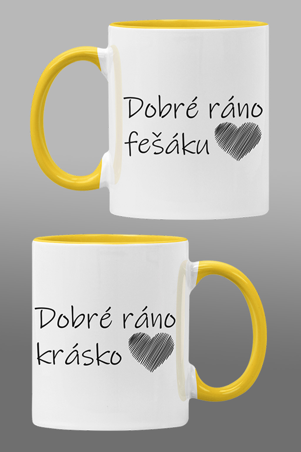 Levně Hrnky pro zamilované Dobré ráno Barva: Žlutá