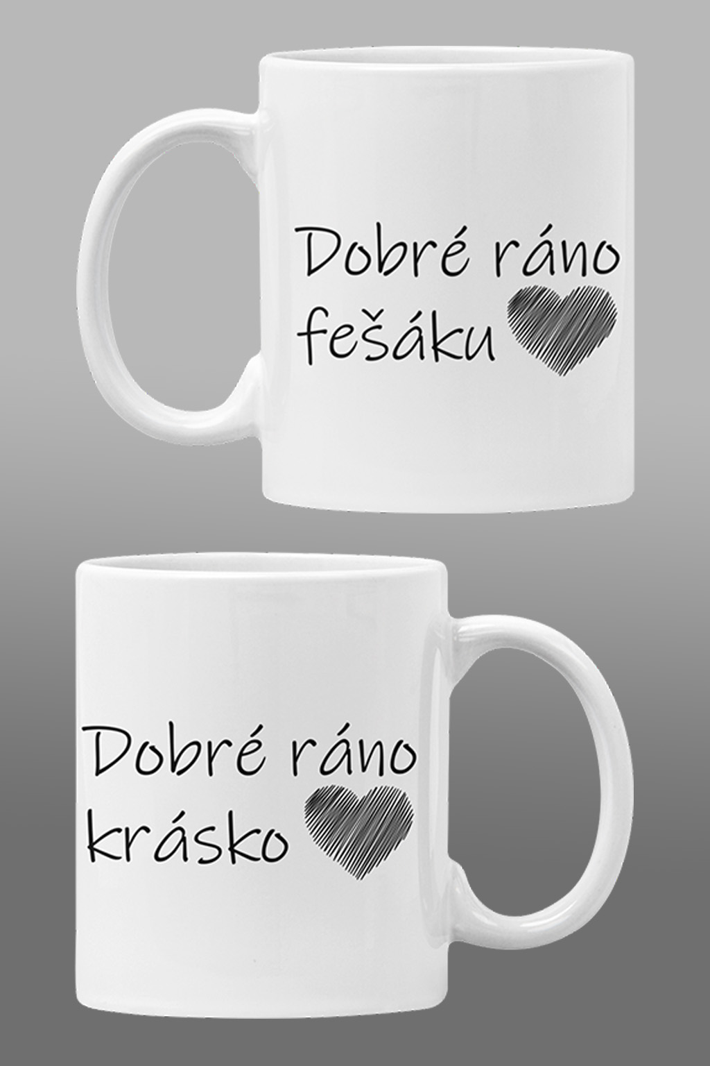 Levně Hrnky pro zamilované Dobré ráno Barva: Bíla