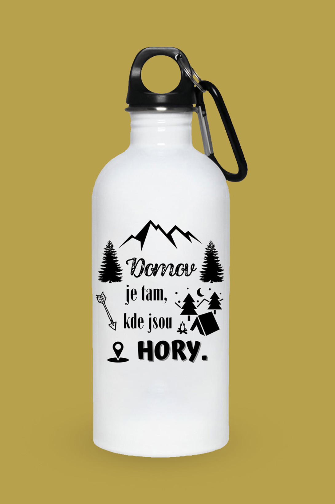 Turistická láhev Domov je tam, kde jsou hory Varianta: 600 ml