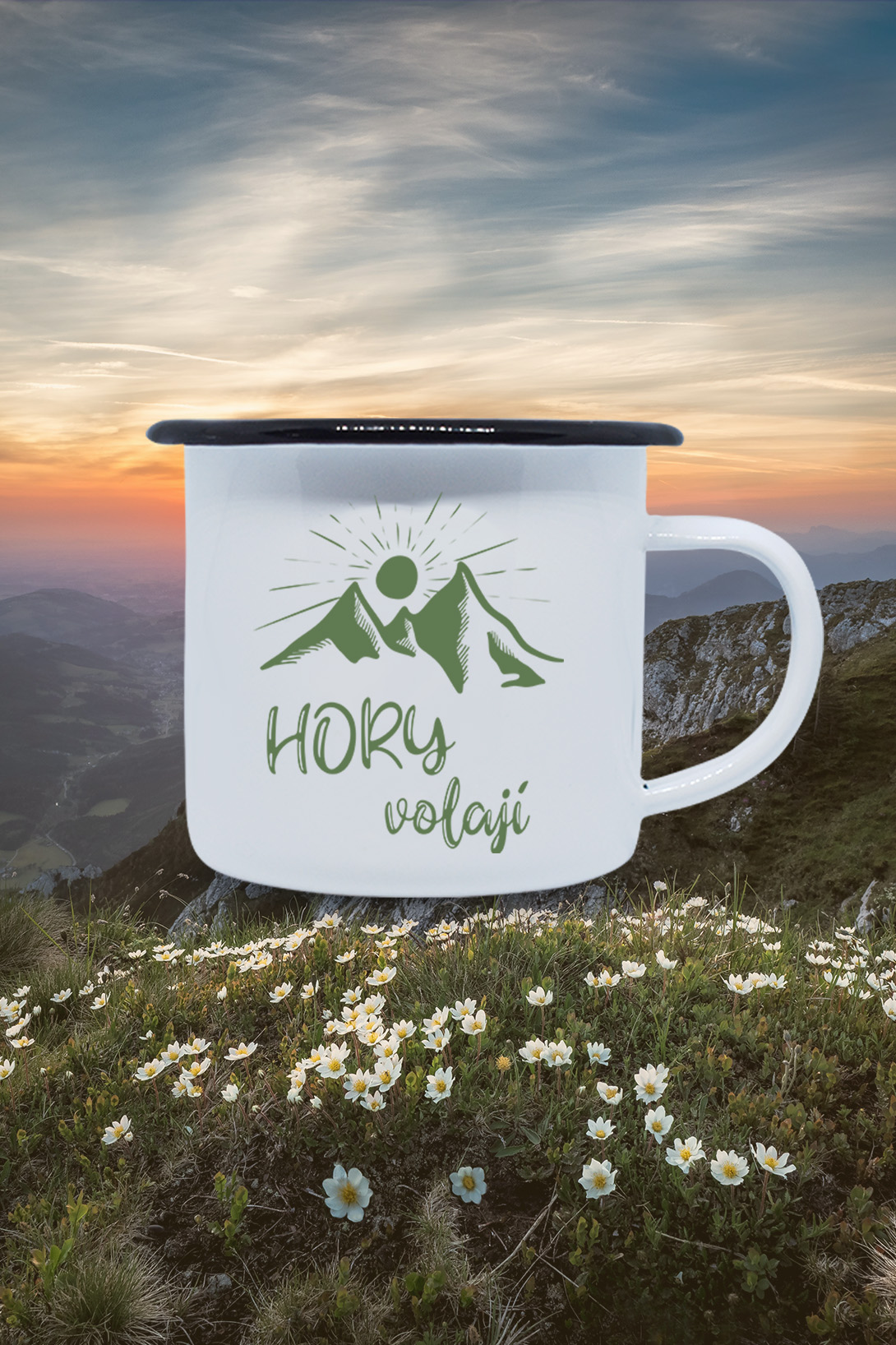 Plechový hrnek Hory volají Hrnek: Kovový hrnek 300ml