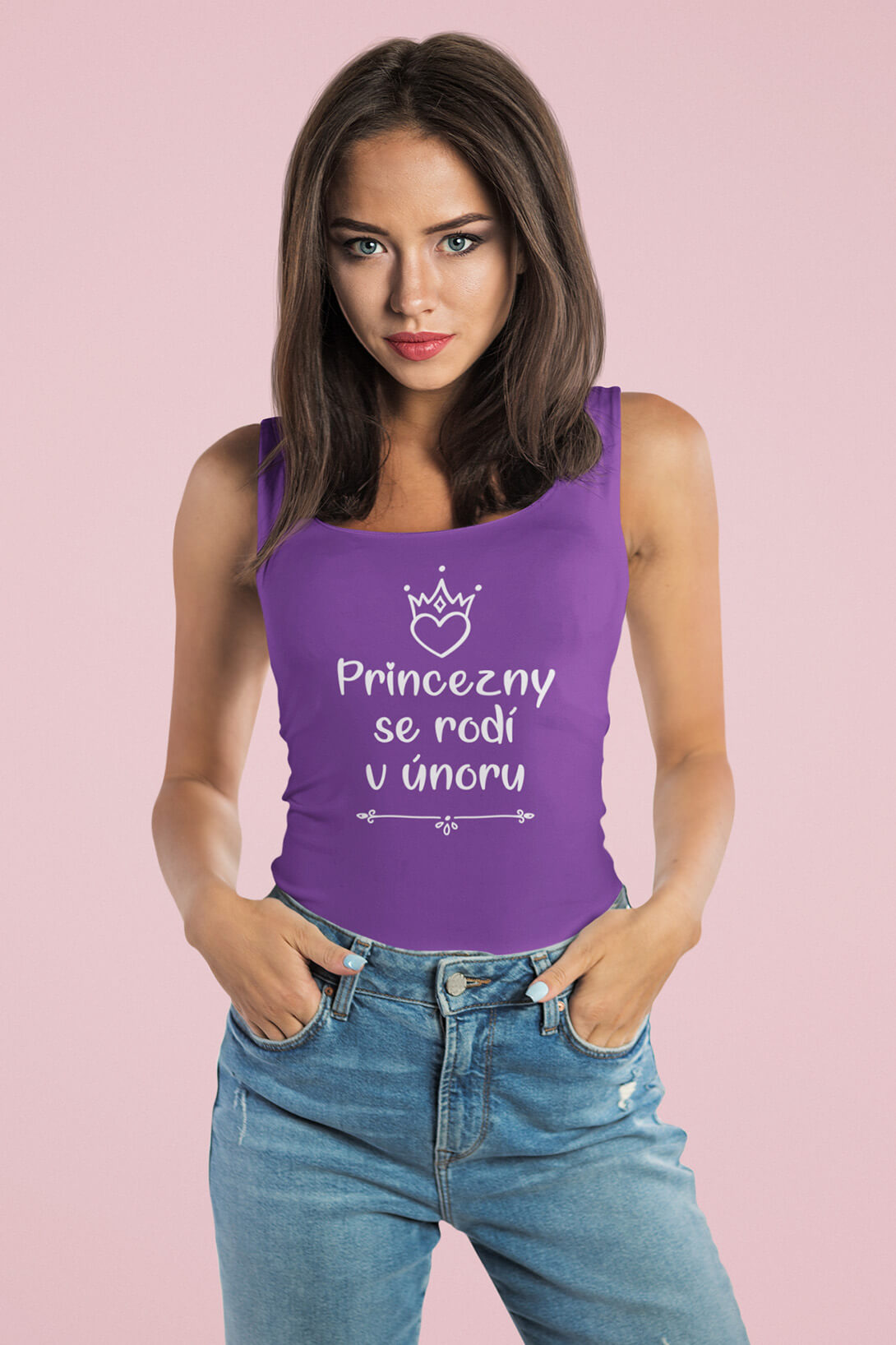 Dámské tílko Princezny se rodí v únoru