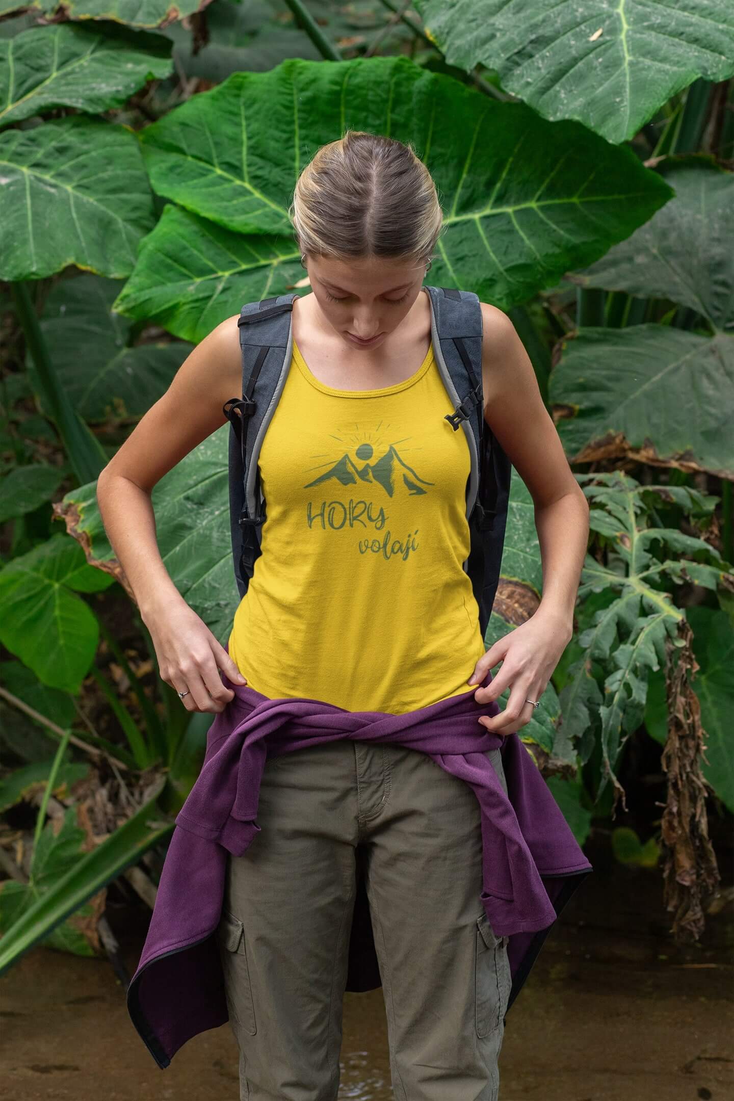 Dámské tílko Hory volají Barva: Žlutá