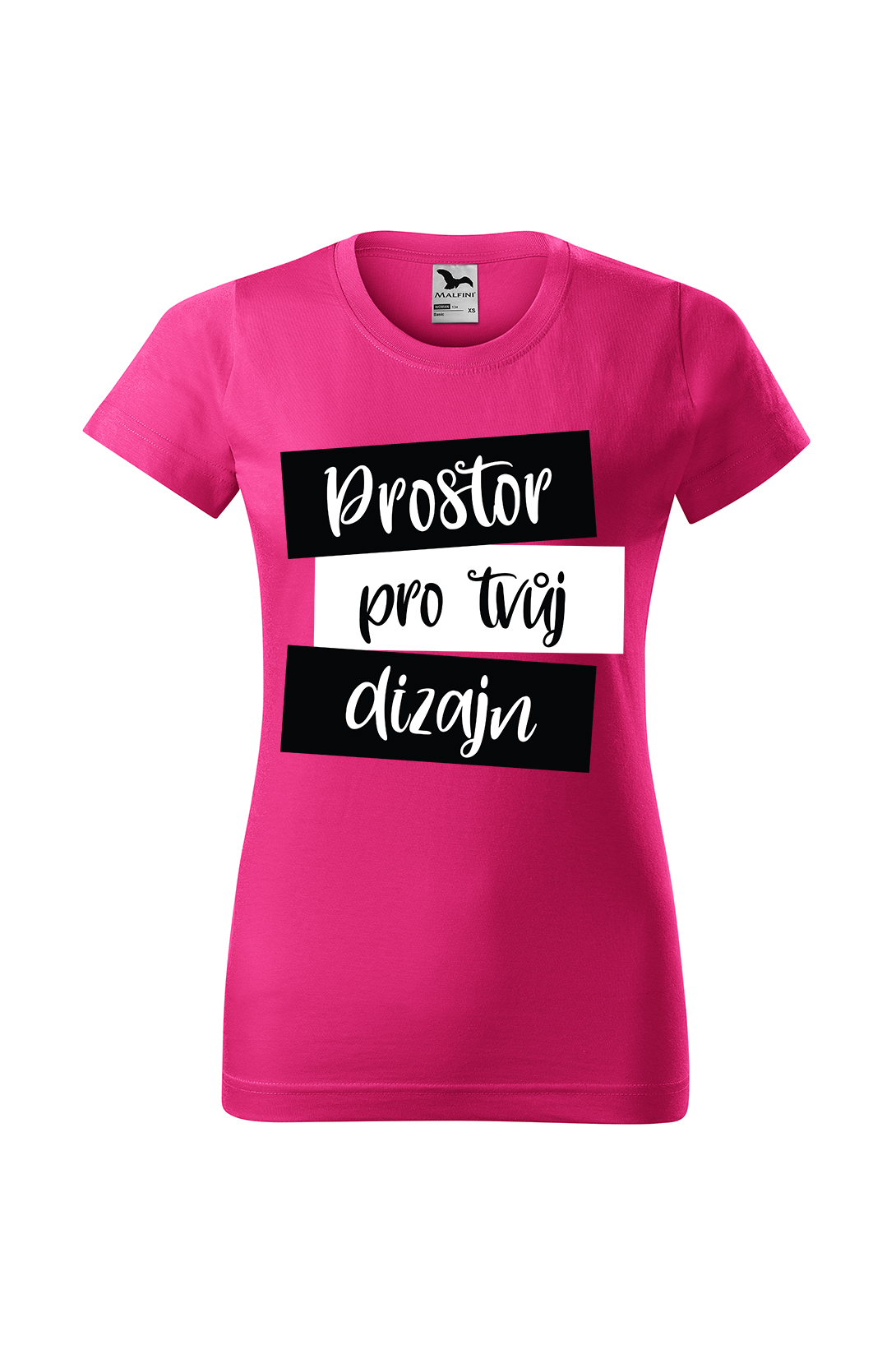 Dámské tričko s vlastním potiskem Barva: Purpurová, Velikost: L