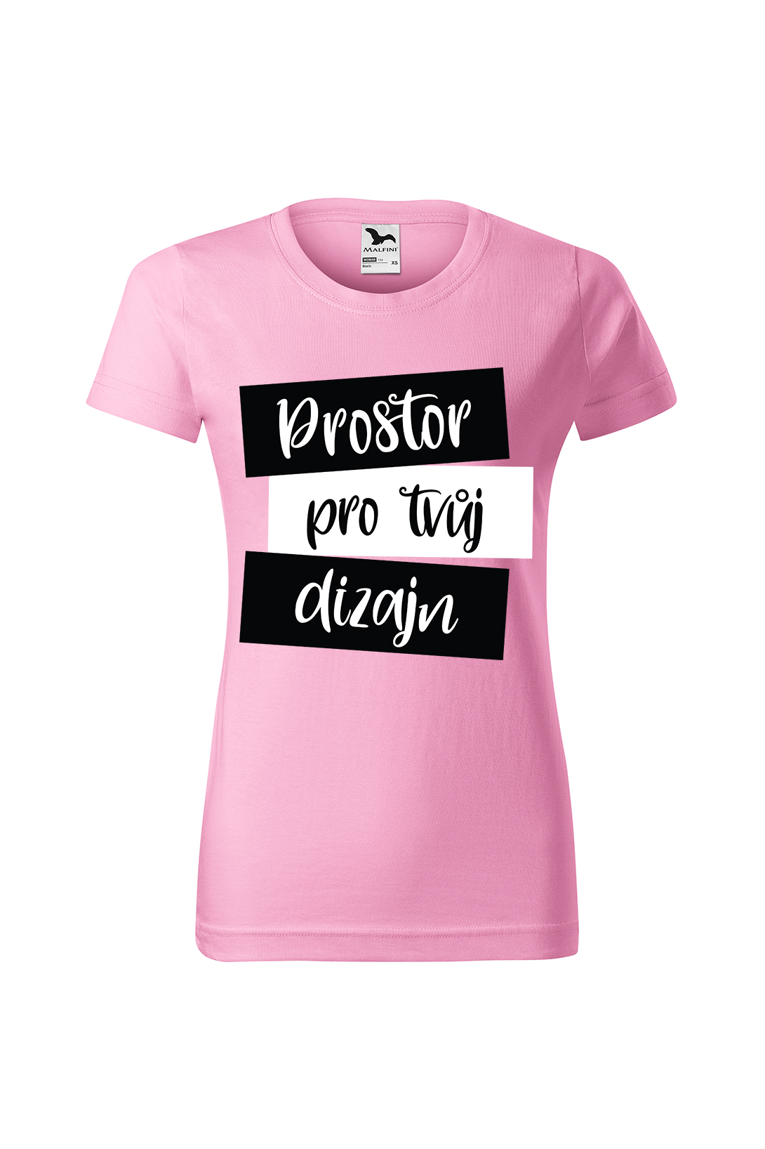 Dámské tričko s vlastním potiskem Barva: Ružová, Velikost: 2XL