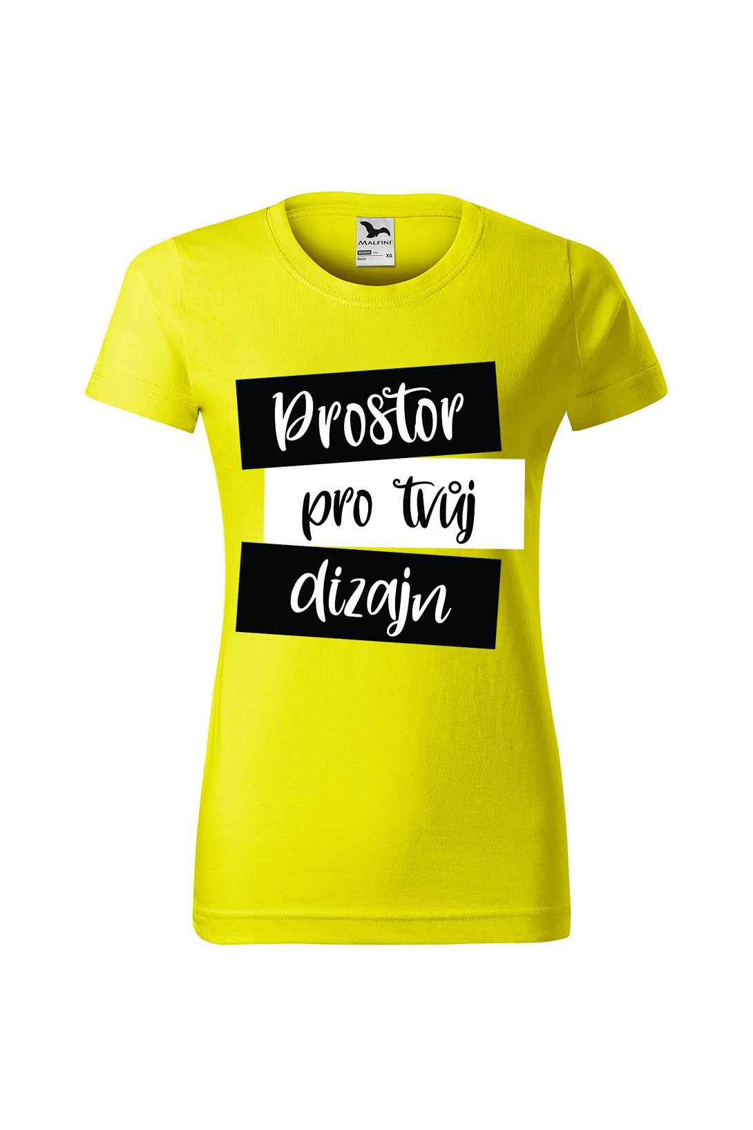 Dámské tričko s vlastním potiskem Barva: Citrónová, Velikost: S