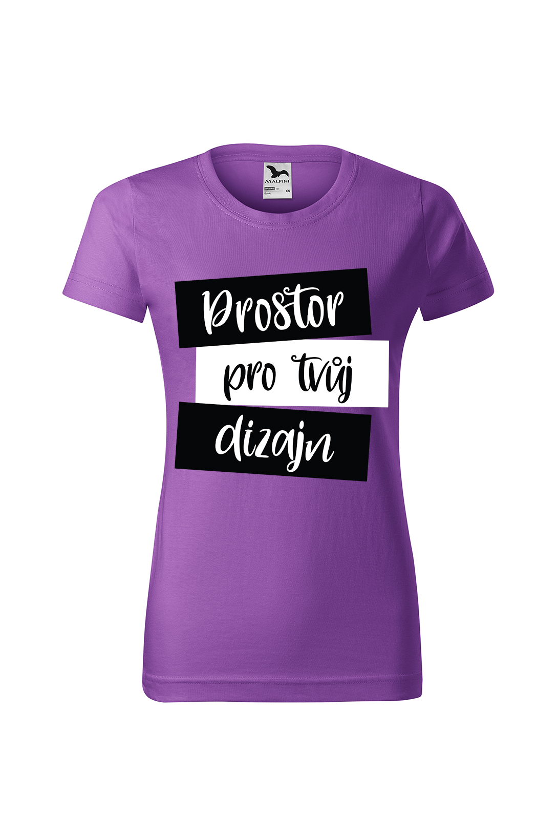 Dámské tričko s vlastním potiskem Barva: Fialová, Velikost: 2XL