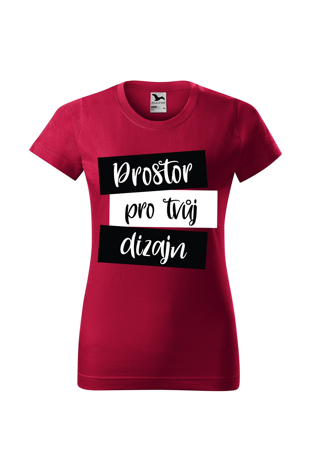 Dámské tričko s vlastním potiskem Barva: Marlboro červená, Velikost: 2XL