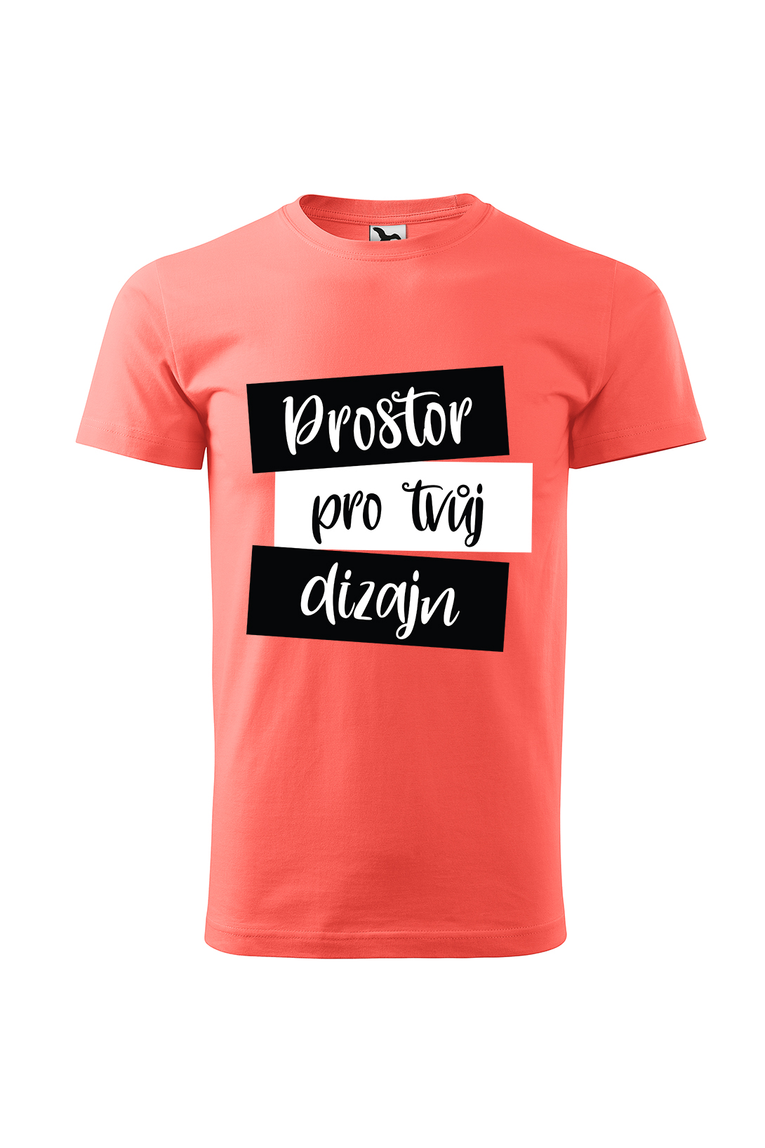 Pánske tričko s vlastním potiskem Barva: Korálová, Velikost: 4XL