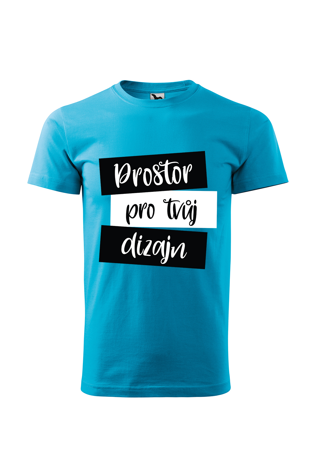 Pánske tričko s vlastním potiskem Barva: Tyrkysová, Velikost: 2XL