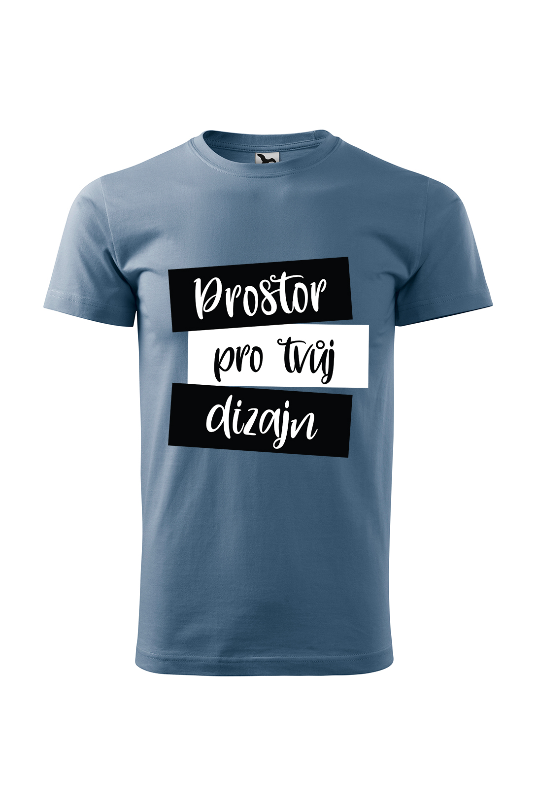 Pánske tričko s vlastním potiskem Barva: Denim, Velikost: XS