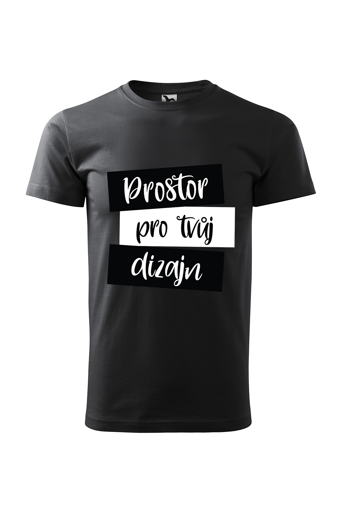 Pánske tričko s vlastním potiskem Barva: Ebony grey, Velikost: XS