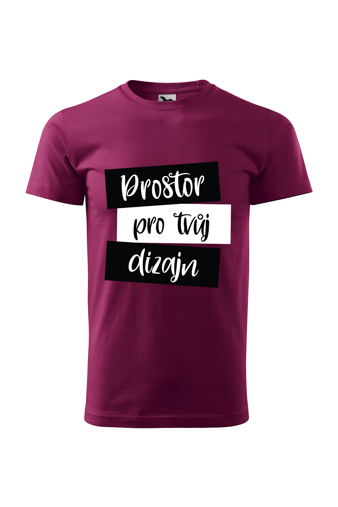 Pánske tričko s vlastním potiskem Barva: Fuchsiová, Velikost: 2XL