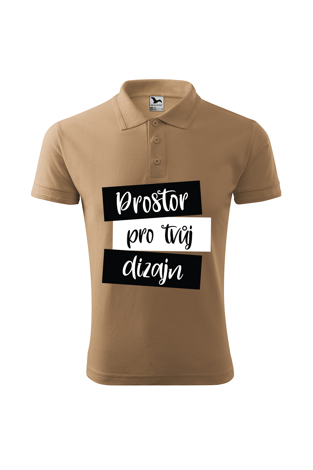 Pánská polokošile s vlastním potiskem Barva: Písková, Velikost: 2XL