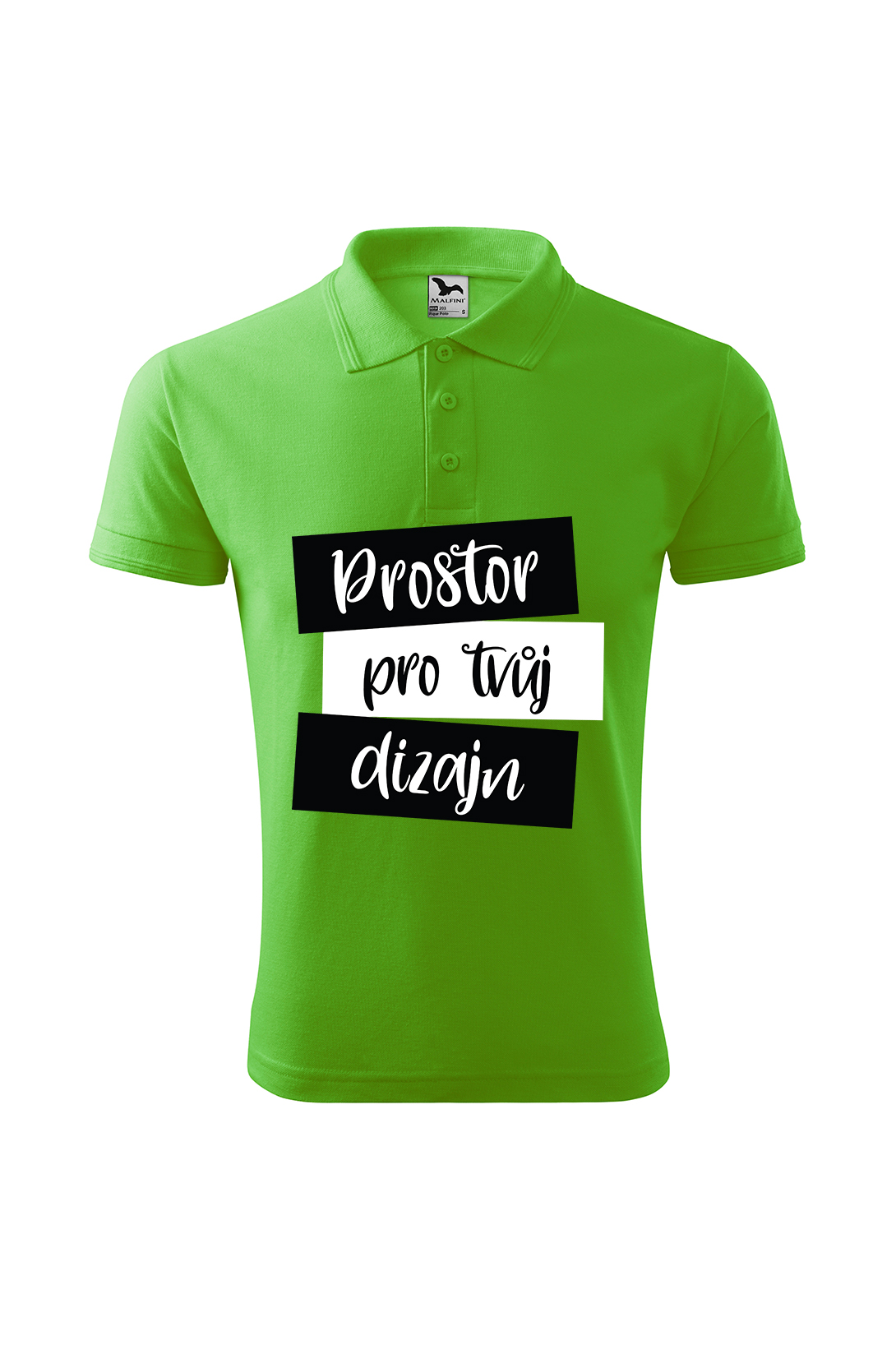 Pánská polokošile s vlastním potiskem Barva: Zelené jablko, Velikost: 2XL