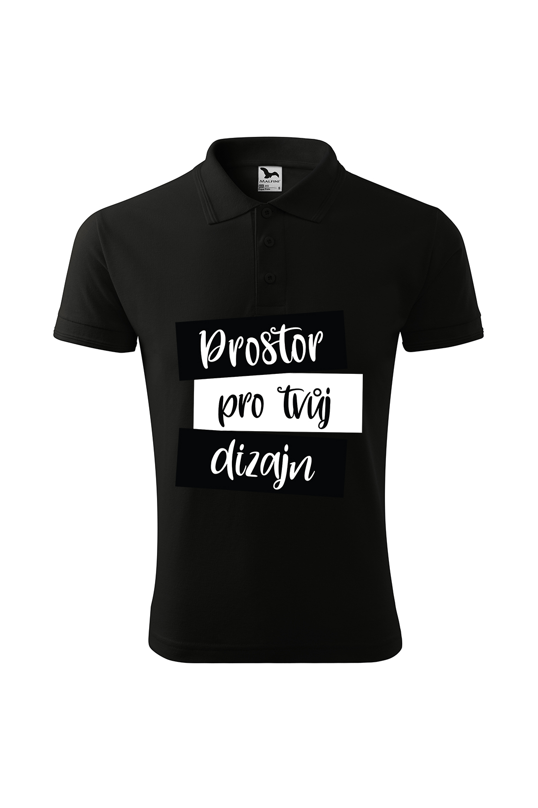 Pánská polokošile s vlastním potiskem Barva: Černá, Velikost: 2XL