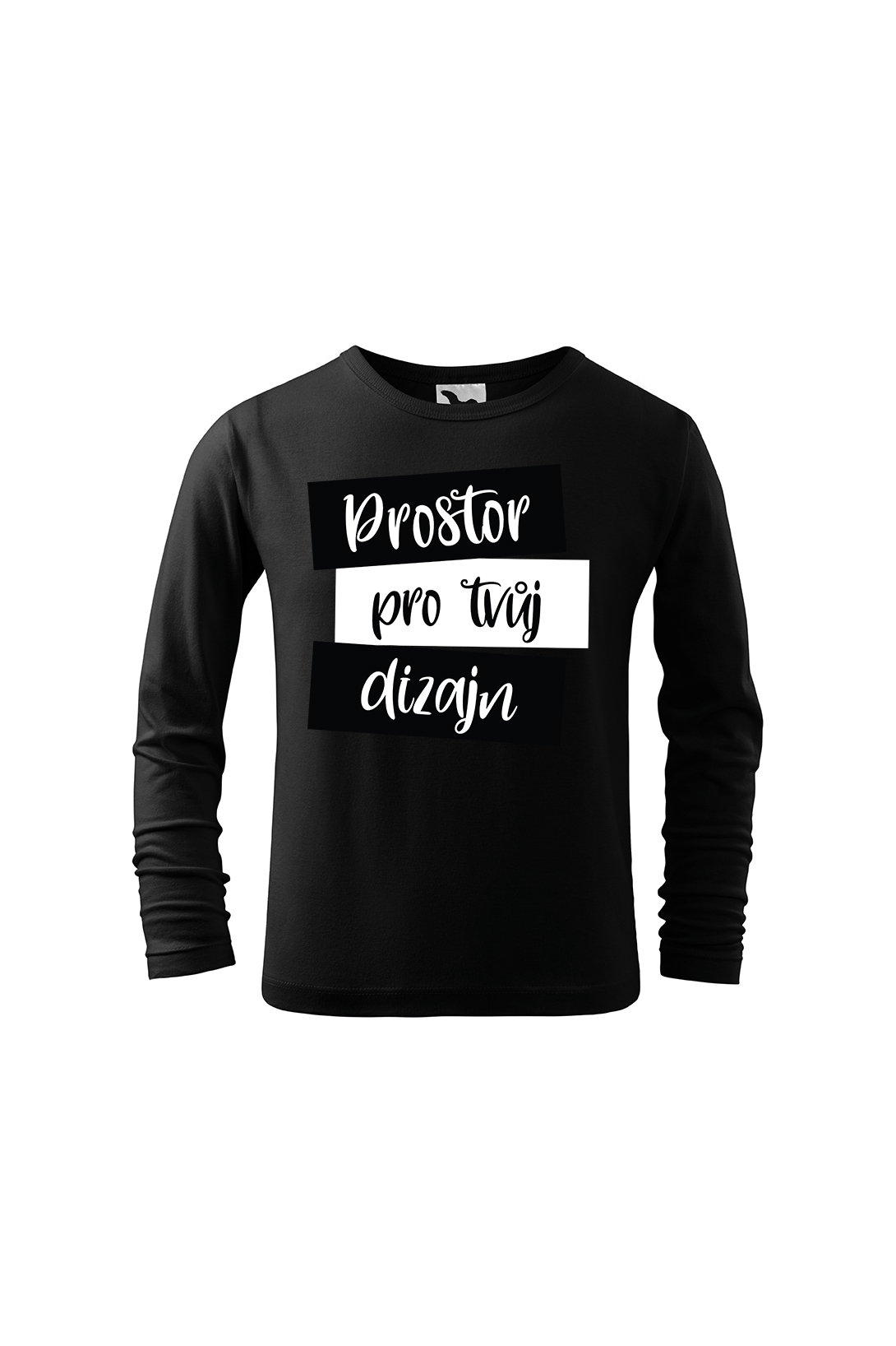 Dětské tričko s vlastním potiskem (dlouhý rukáv) Barva: Černá, Velikost: 110