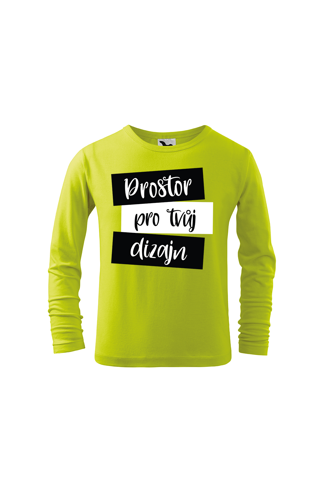 Dětské tričko s vlastním potiskem (dlouhý rukáv) Barva: Limetková, Velikost: 110