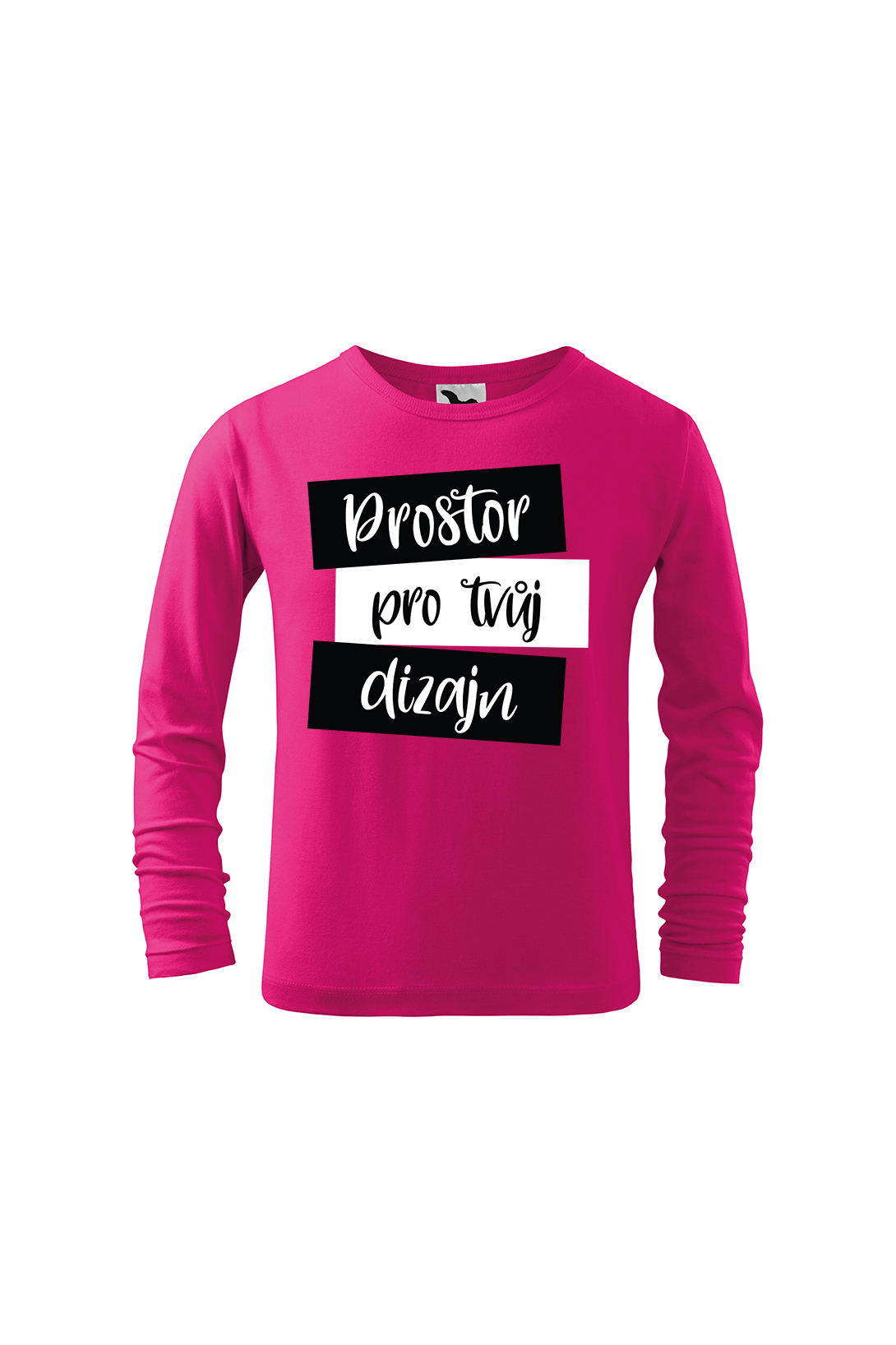 Dětské tričko s vlastním potiskem (dlouhý rukáv) Barva: Malinová, Velikost: 122