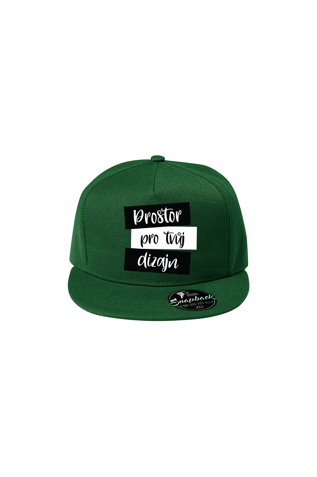 Snapback s vlastním potiskem Barva: Láhvově zelená
