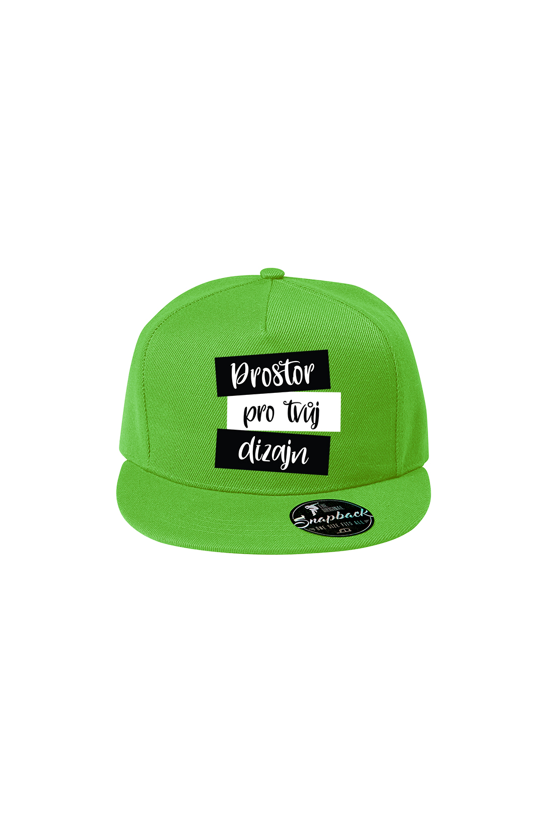 Snapback s vlastním potiskem Barva: Zelené jablko
