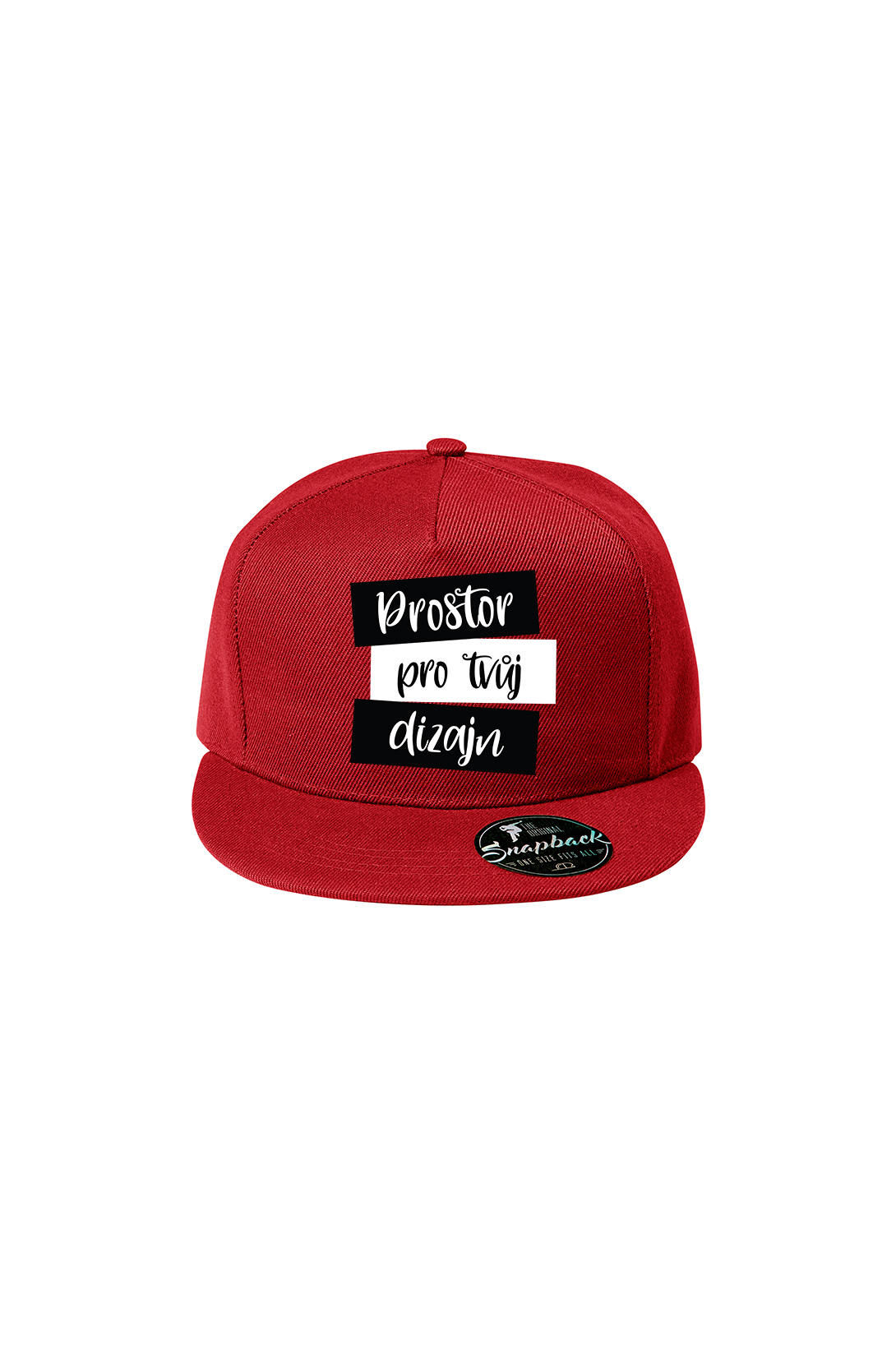 Snapback s vlastním potiskem Barva: Červená