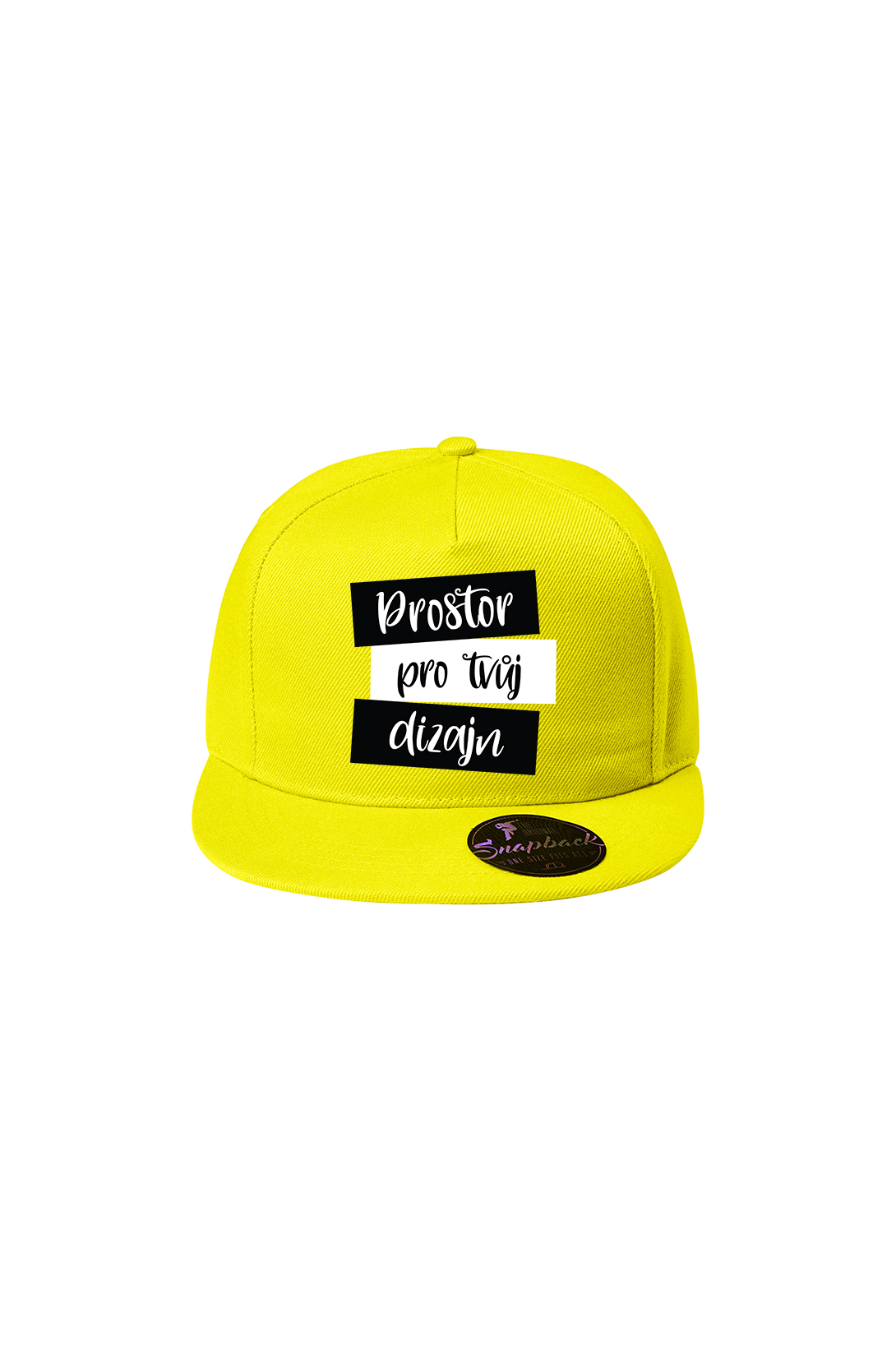 Snapback s vlastním potiskem Barva: Citrónová