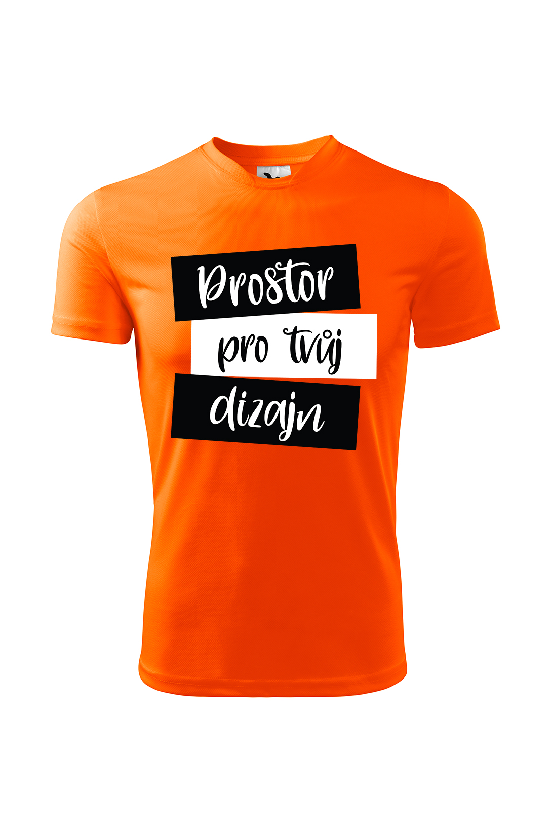 Pánské sportovní tričko s vlastním potiskem Barva: Neonová oranžová, Velikost: XL