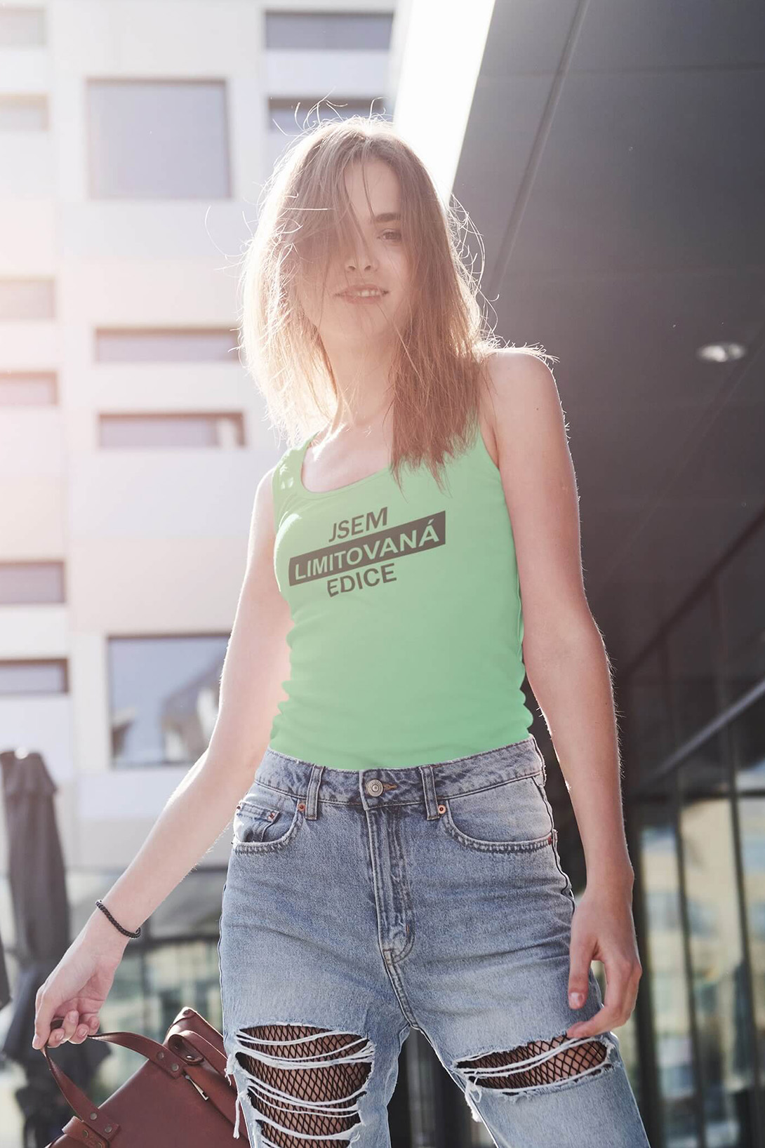 Dámské tílko Jsem limitovaná edice Barva: Mätová, Velikost: XS