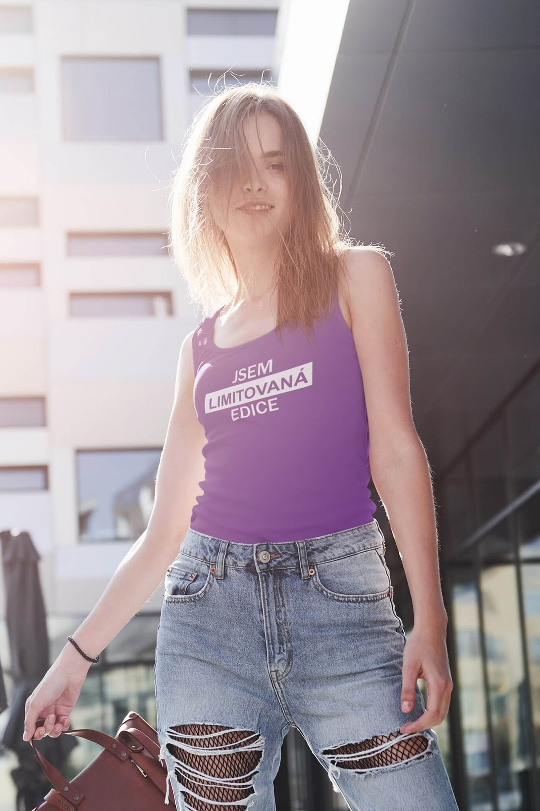 Dámské tílko Jsem limitovaná edice Barva: Fialová, Velikost: L
